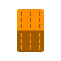 sweet delicious cookies snack  food flat design icon.