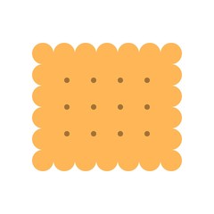 sweet delicious cookies snack food flat design icon.