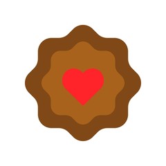 Fototapeta premium sweet delicious cookies snack food flat design icon.