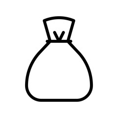 bag flour sack food editable outline icon.