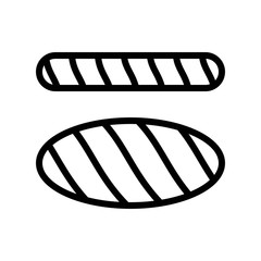 sweet delicious cookies snack food editable outline icon.