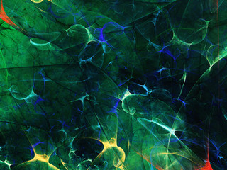 green abstract fractal background 3d rendering illustration