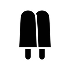 sweet  delicious frozen ice cream dessert food solid black icon.
