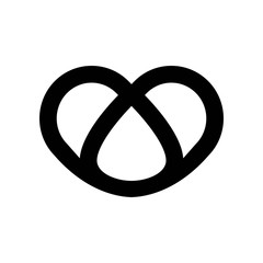 sweet round baking cookies food solid black icon.