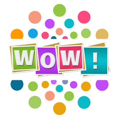 Wow Colorful Dots Blocks Circular 