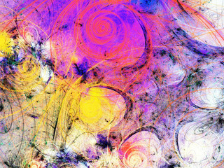 rainbow abstract fractal background 3d rendering illustration