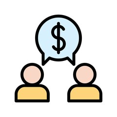 people investment flat icon editable outline in banking