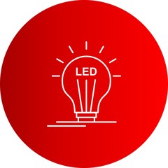 Led bulb icon for your project