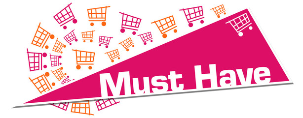 Must Have Pink Orange Shopping Carts Triangle 