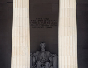 Tall Columns Abraham Lincoln Statue Memorial Washington DC