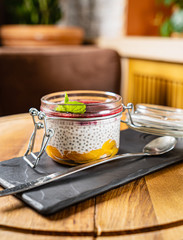 Healthy Chia Pudding with Berries and Fruits