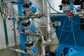 View of the equipment at the plant for the production of rapeseed oil.