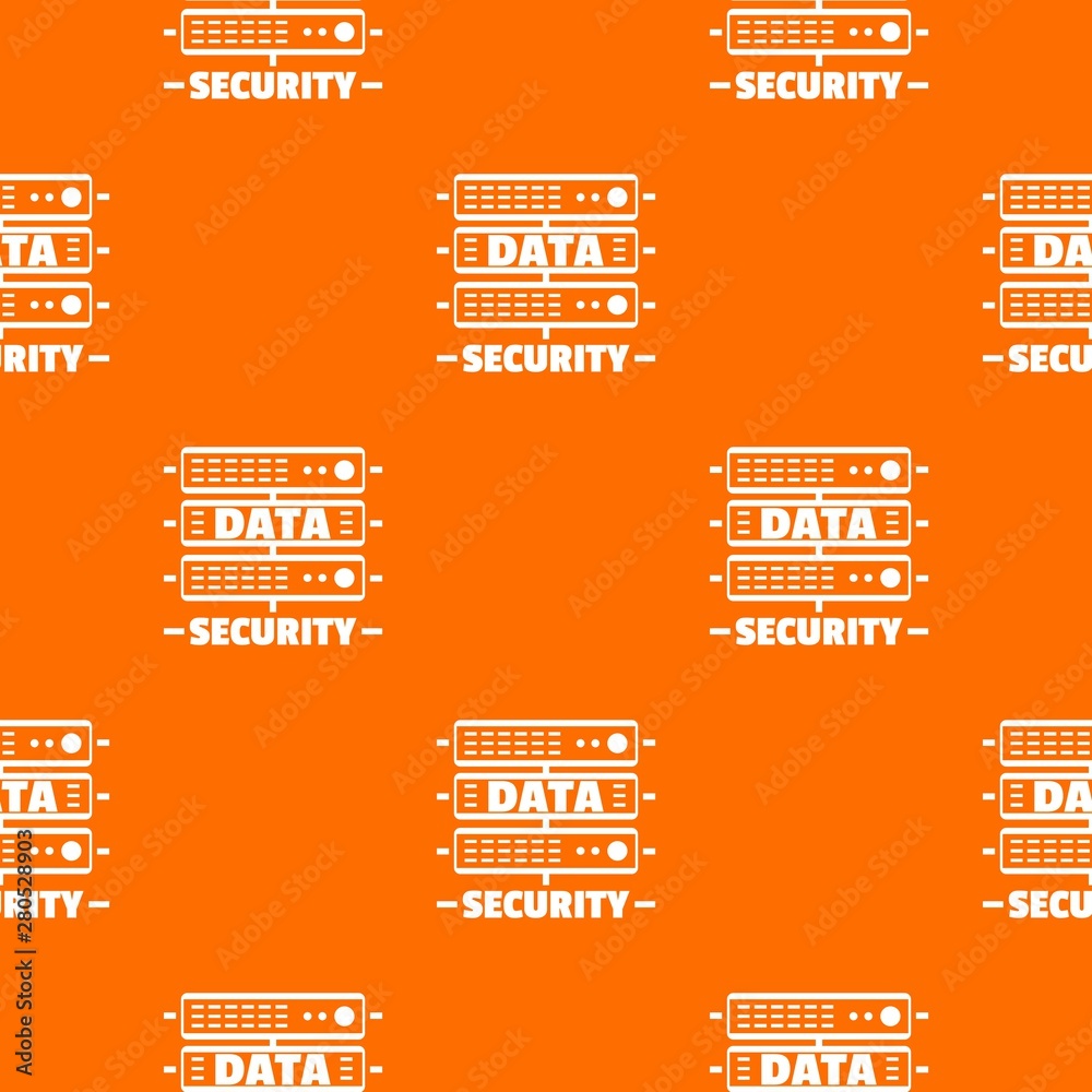 Poster server data security pattern vector orange for any web design best