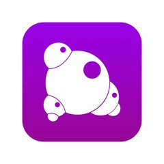Chemical and physical atoms molecules icon digital purple for any design isolated on white vector illustration