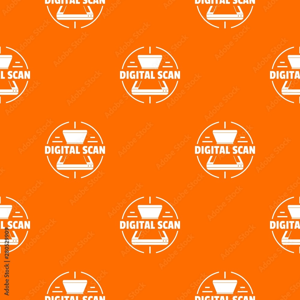 Poster digital scan pattern vector orange for any web design best