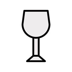 bar alcohol glass editable outline icon in filled design.