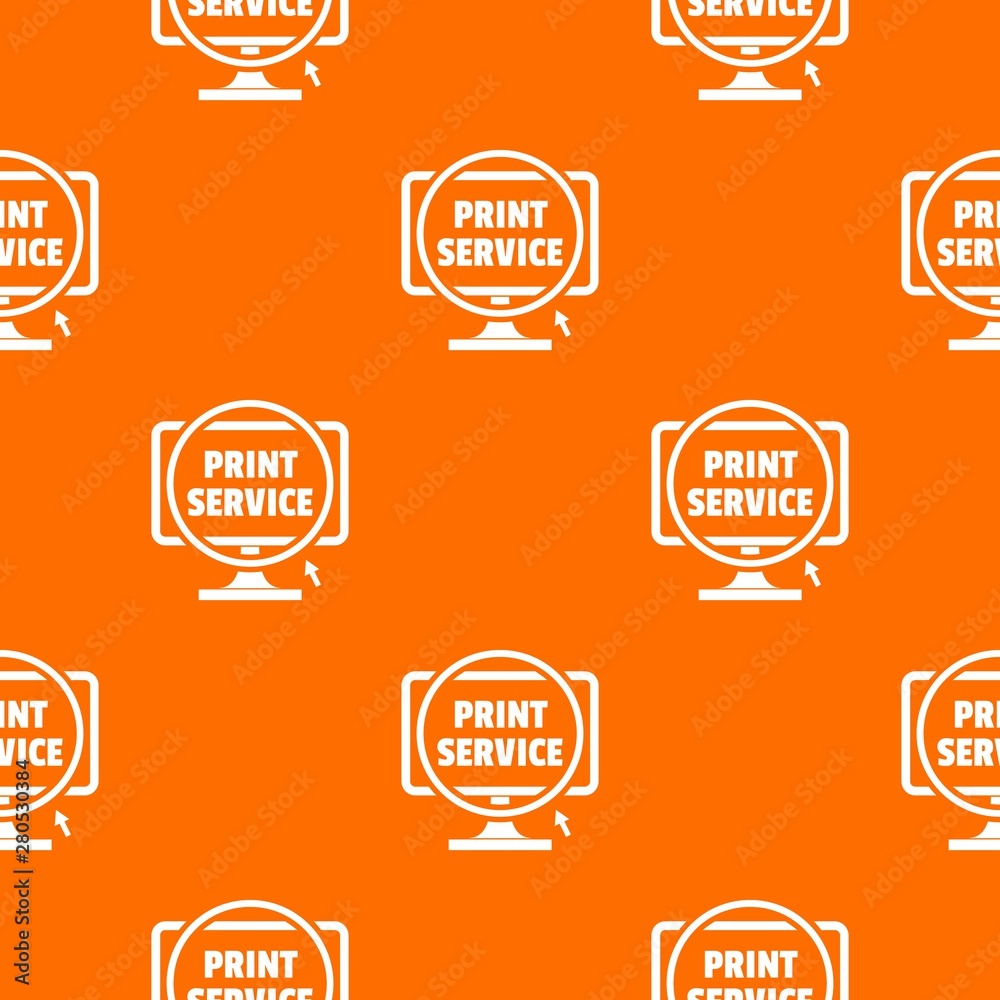 Poster print service pattern vector orange for any web design best