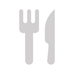 Fork and knife.restaurant flat design icon.