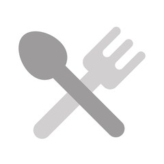 Fork and spoon.restaurant flat design icon.