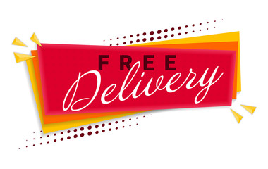 Free Delivery Banner Template Design. Vector Illustration. Eps 10