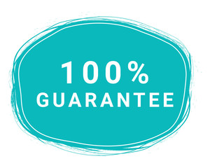 100 Percent Guarantee, Speech Bubble Banner, Element Design Template, App Icon, Vector Illustration. Eps 10