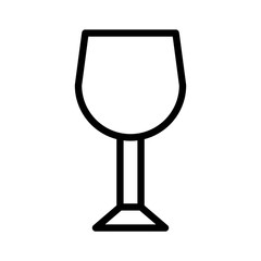 simple wine glass editable outline design icon.