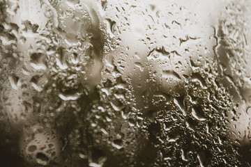  Wet window, autumn, rainy weather, cold, longing, sadness.