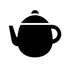 tea pot or kettle, restaurant related  solid icon.