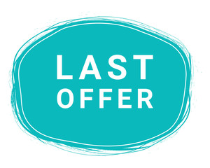 Last Offer, Speech Bubble Banner, Element Design Template, App Icon, Vector Illustration. Eps 10