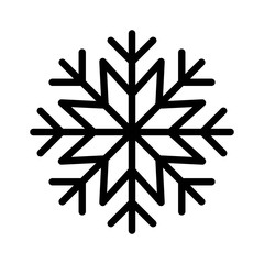 snow flake Xmas filed editable outline icon.