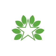 Logos of green leaf ecology nature element vector