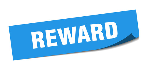 reward sticker. reward square isolated sign. reward