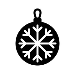 Fototapeta premium snowflake in necklace xmas black solid design icon