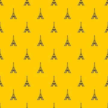 Eiffel tower pattern seamless vector repeat geometric yellow for any design
