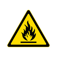 Beware flammable sign