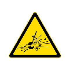 Beware explosive material sign