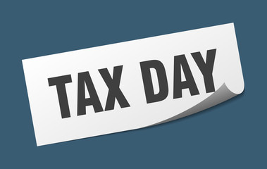 tax day sticker. tax day square isolated sign. tax day
