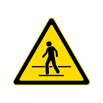 Beware pedestrian crossing sign