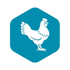 Hen icon. Simple illustration of hen vector icon for web design