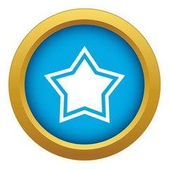 Star icon blue vector isolated on white background for any design