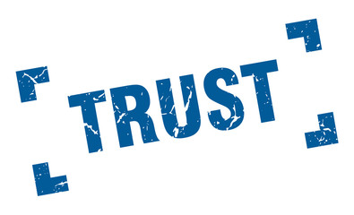 trust stamp. trust square grunge sign. trust