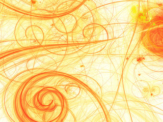 orange abstract fractal background 3d rendering illustration