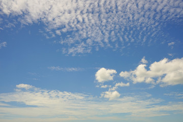 Clear blue sky with cloud, abstract background,abstract colorful focus and defocused 