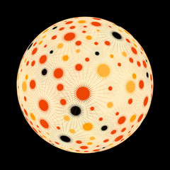 craters planet orange black