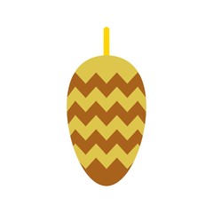 healthy acorn acorn decoration Christmas flat design icon.