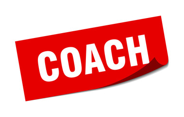 coach sticker. coach square isolated sign. coach