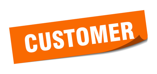 customer sticker. customer square isolated sign. customer