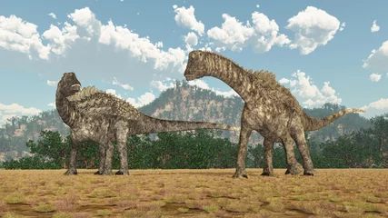 Fototapete Dinosaurier Dinosaurier Ampelosaurus in einer Landschaft  © Michael Rosskothen