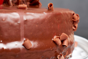 Chocolate cake with cherry