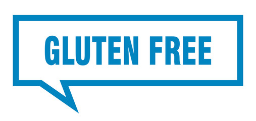gluten free sign. gluten free square speech bubble. gluten free